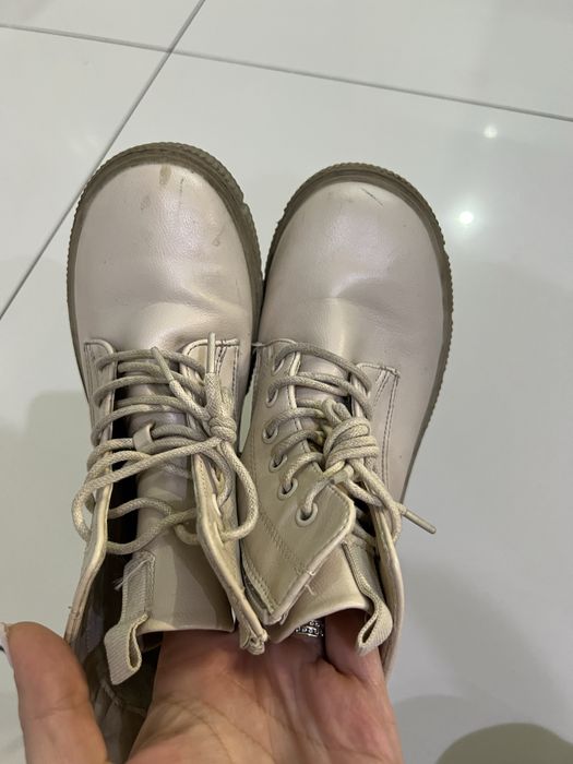 Buty zimowe dziewczece  32 bezowe