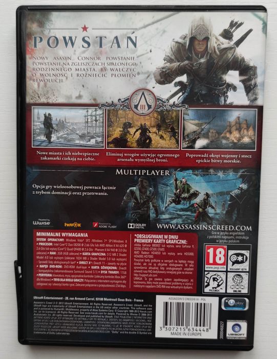 Gra Assassin’s Creed III PL PC