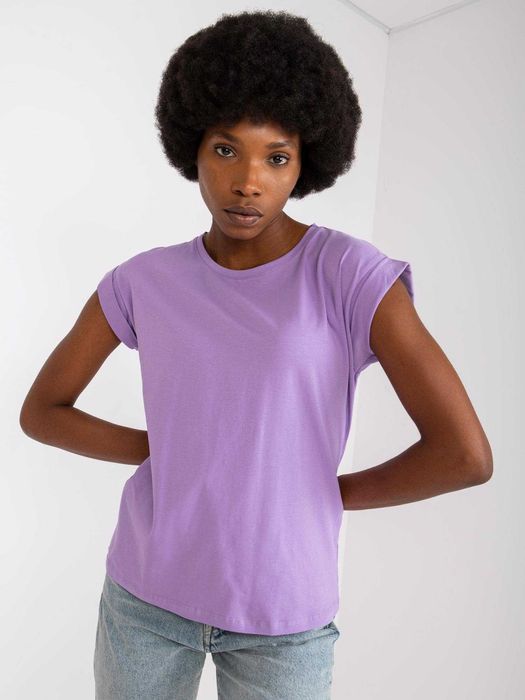 -> Bluzka w kolorze fioletowym / BASIC FEEL GOOD / Rozmiar: L, XL