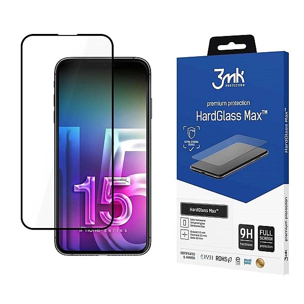 Szkło 9H 3mk HardGlass Max™ na iPhone 15 Pro Max