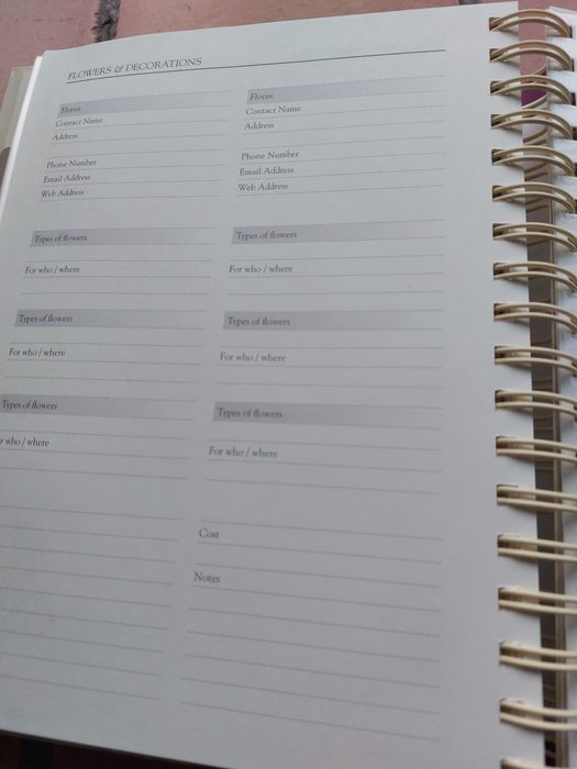 Wedding Planner em inglês