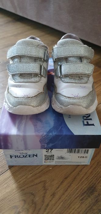 Sneakersy frozen, sportowe buty z migającymi diodami r. 27