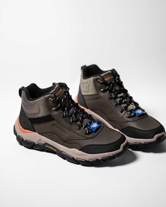 Мужские ботинки Skechers Santoro Hopkins кожаные 205587/BLK (2 цвета)