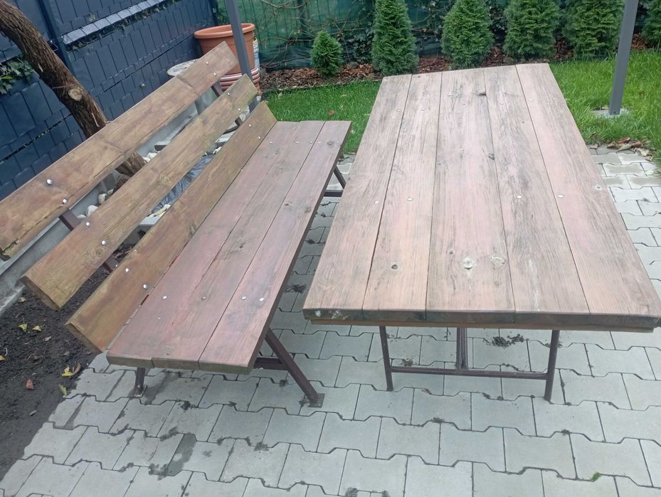 Stół i ławka ogrodowa