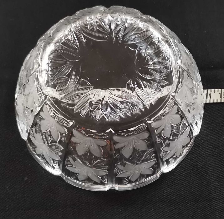 szklana miseczka w kwiatki