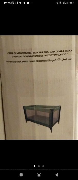 Cama de viagem mais lençóis bebê