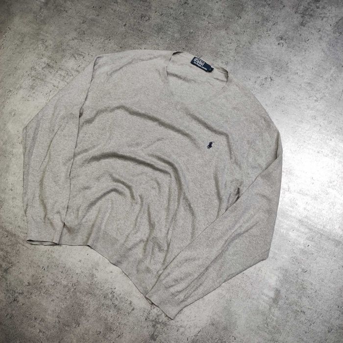 MĘSKI Sweter Elegancki PREMIUM Bawełna Małe Logo Haft Ralph Lauren
