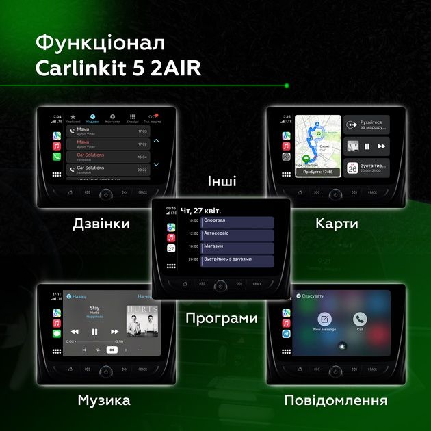 Адаптер CarlinKit 5.0 2air для бездротового Apple CarPlay / Android Au
