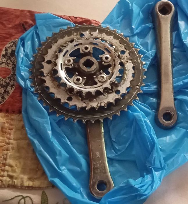 pedaleira shimano stx special titanium 1994 fc mc31 ch