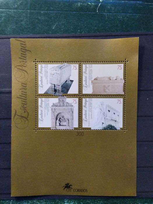 1994 Bloco Escultura Portuguesa (2° Grupo ) MNH **