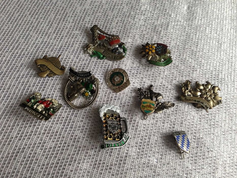 Przypinki do kapelusza 10 szt. komplet.