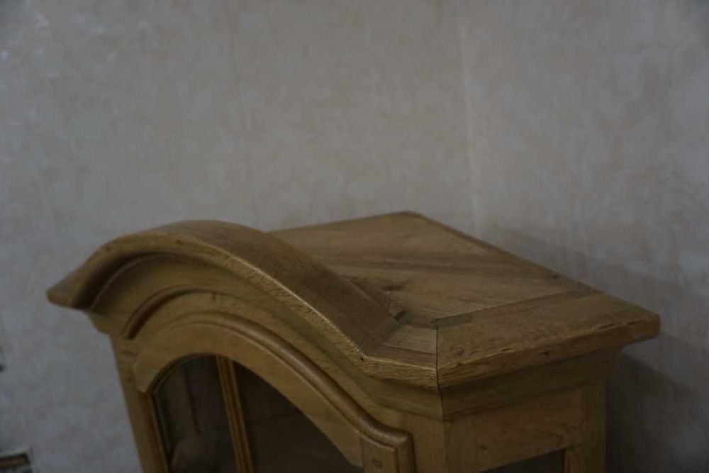 Witryna Narożna z Litego Dębu Jasna Naturalna 61/61 cm   (P-1384)