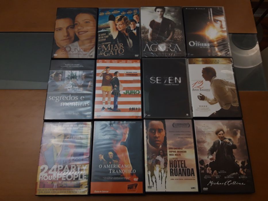 17 DVDs de filmes: Belle Epoque, Seven, Frida, 12 Anos Escravo, etc.