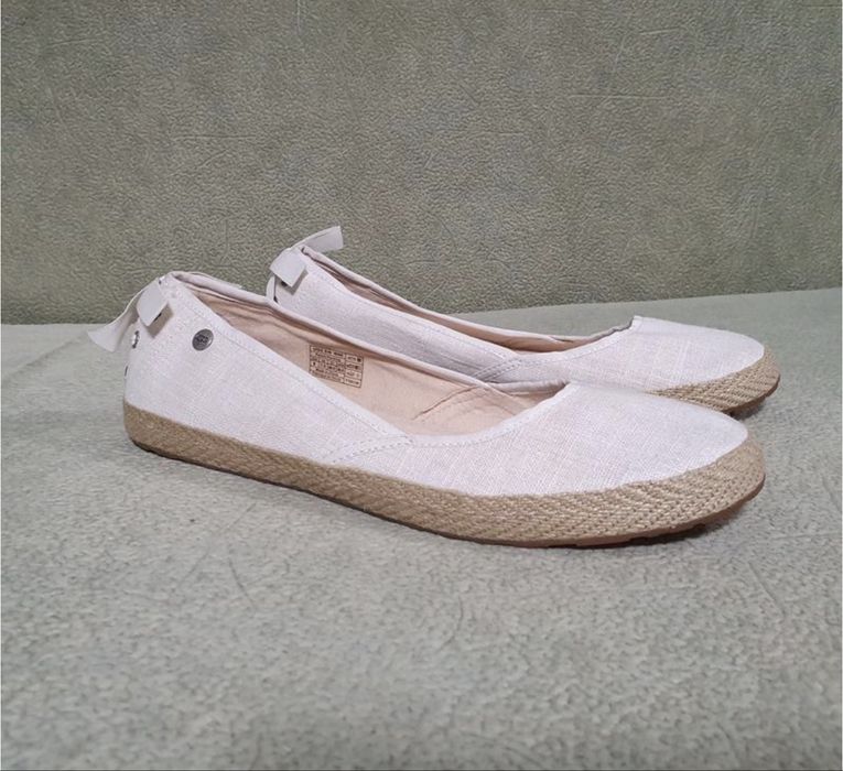 Оригинальные балетки ugg натуральный лён