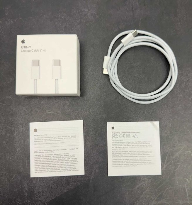Оригінальний Apple USB C Cable 60W 1м MQKJ3AM A для iPhone 15 MacBook