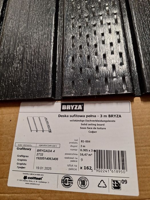 Podbitka pcv Bryza grafit