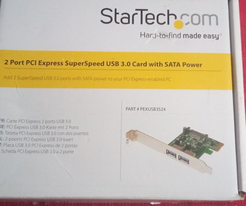 Karta PCI USB 3.0 do Komputera PC 2 Porty PCI Express SATA PCiE