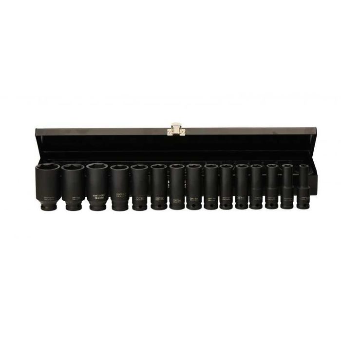 Nasadki udarowe DŁUGIE 1/2" 15szt. 10- 32 mm KD11769