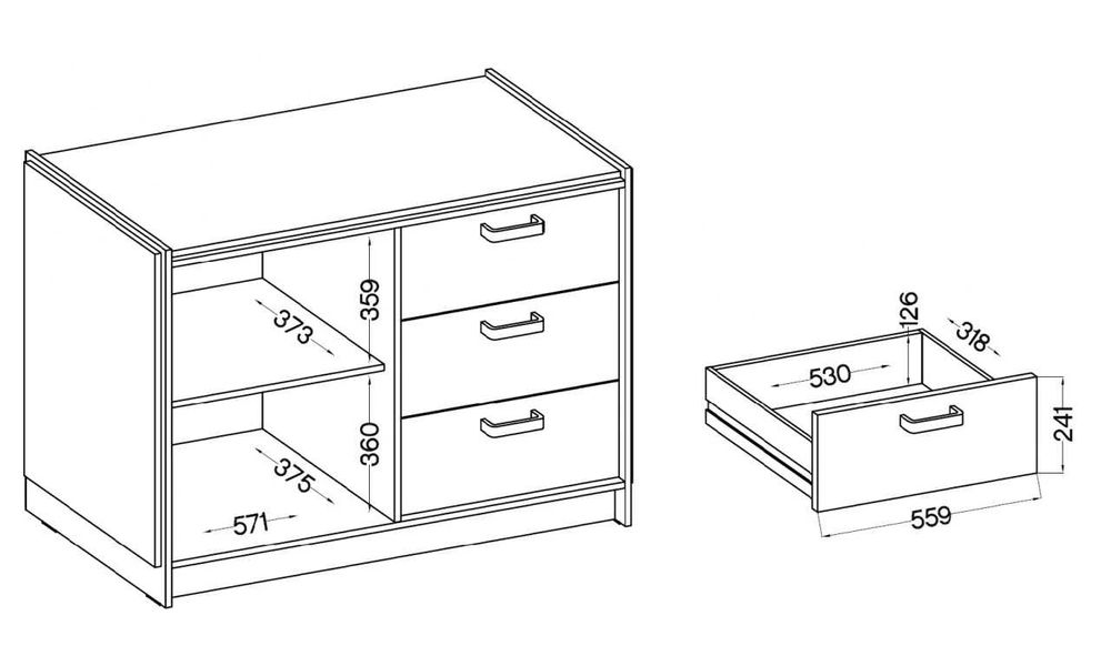 Nowa Komoda 122 cm Dostępna Od Ręki