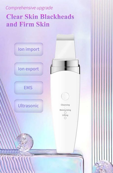 Aparelho de Limpeza Facial Ultrassónico 3 em 1 Renovador de Pele *NOVO