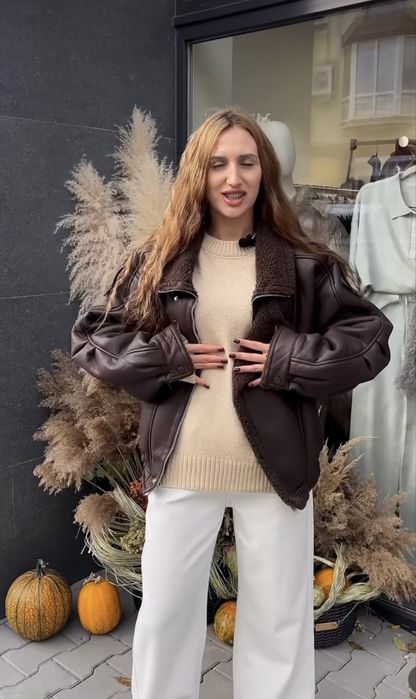 Косуха,дубленка шоколад