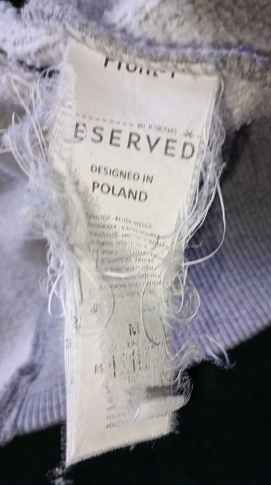 Bluza Reserved NASA szara męska gruba M/L