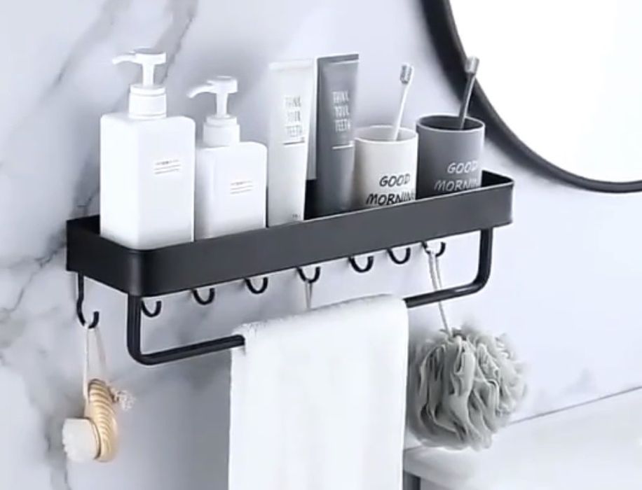 Полички для туалету   2шт  матові чорного кольору