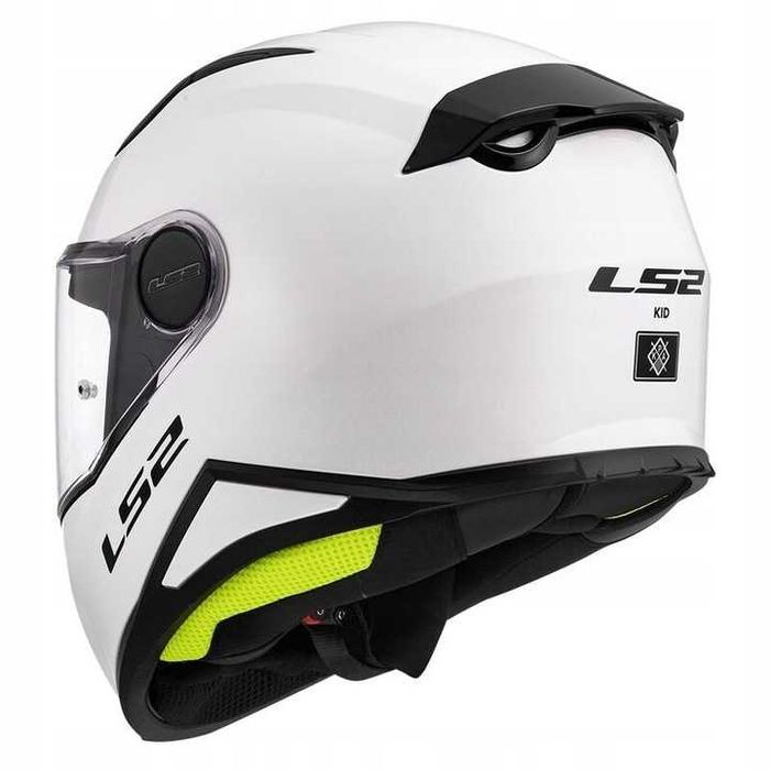 NOWY!! LS2 FF812 KID SOLID WHITE dziecięcy kask integralny biały
