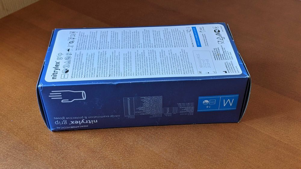 Рукавички нітрилові Nitrylex Grip M (7-8)