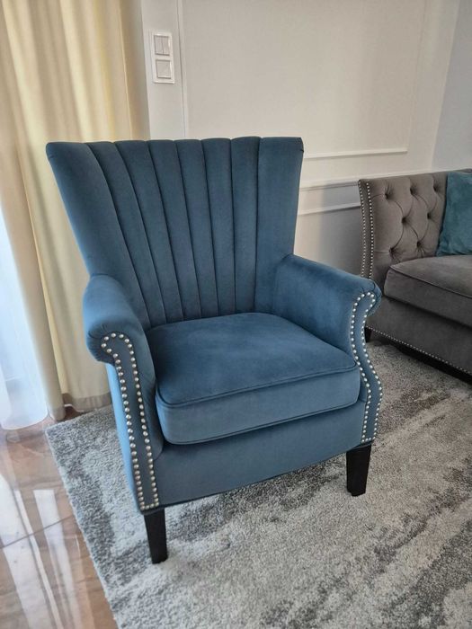 Zestaw sofa i fotel + obrazy Chesterfield Modern