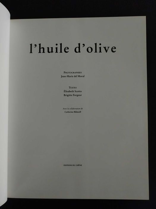 livro: “L’huile d’olive”