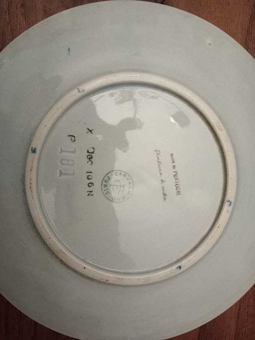 prato carvalhinho, 21 cm, pintado à mão