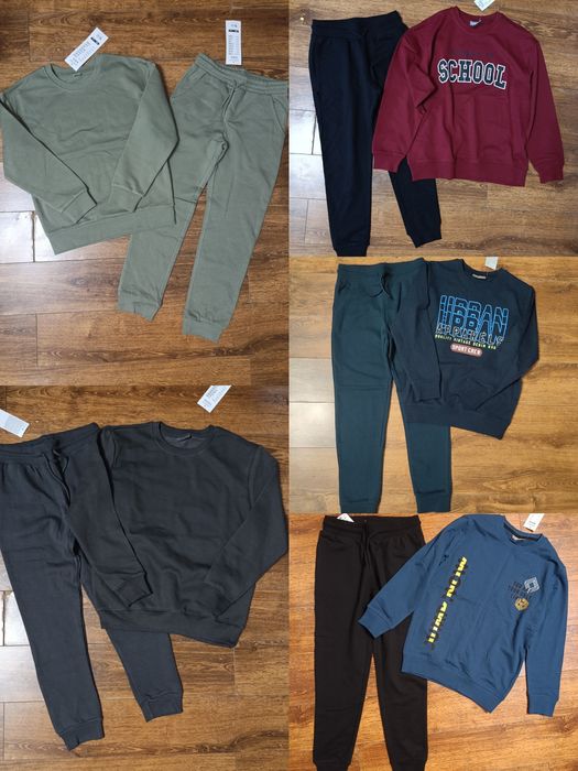 Костюмы, спортивные штаны, джинсы, свитшоты, футболки, боксеры