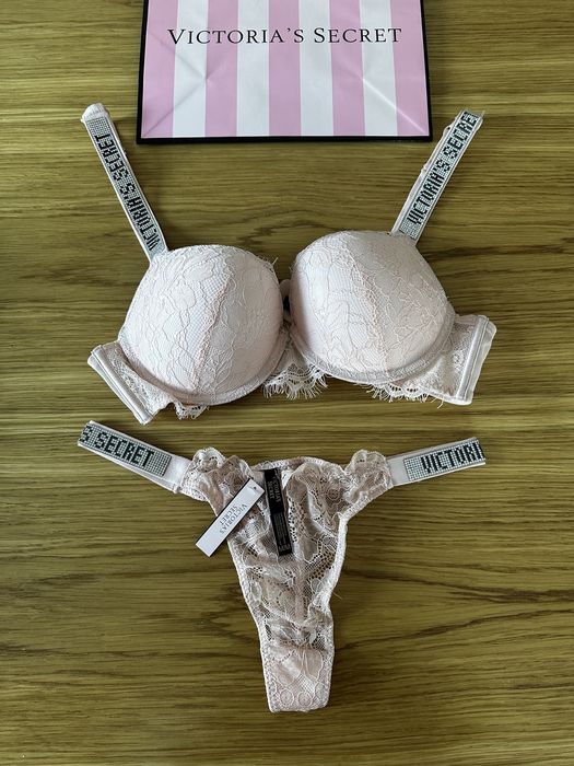 Komplet bielizny Victoria’s Secret C75 stanik + stringi 75C 34C