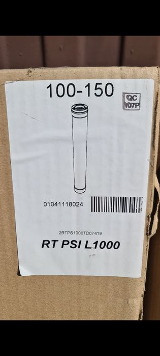 Rury nierdzewne spalinowe, koncentryczne 100x150 mm