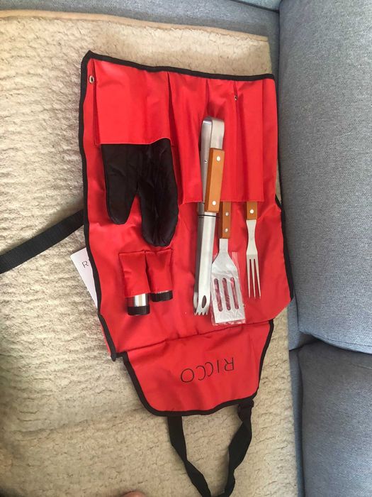 Fartuch grillowy ricco/zestaw do barbecue