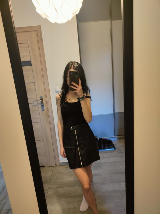 Spódniczka mini eko skóra Cropp XS