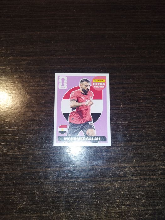 Cromo extra sticker rosa do Salah