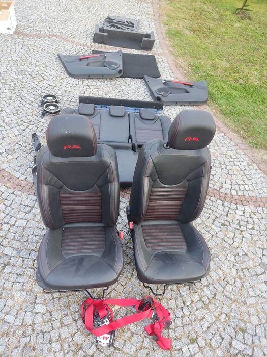 FOTELE CLIO 4 RS SKÓRA BARDZO ŁADNE przekładka ctte pasy boczki