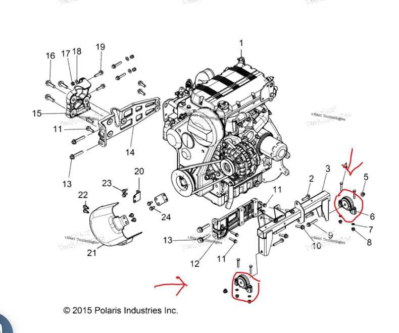 Polaris RZR / Ranger / General / Sportsman -  poduszka izolator oryg