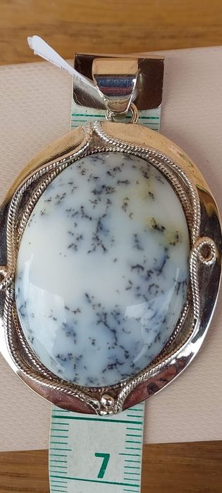 Zawieszka srebro 925 z agatem dendrydowym