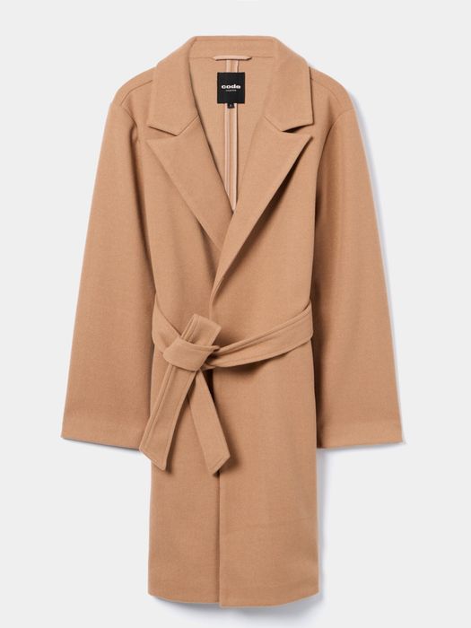 Casaco camel comprido