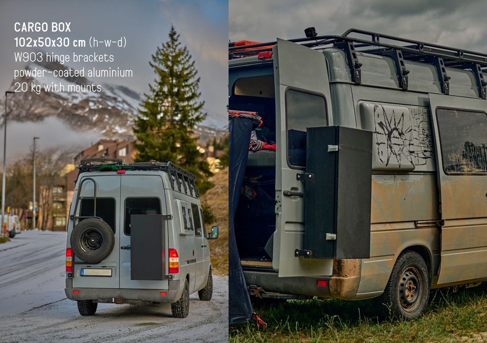 skrzynia cargo-box z mocowaniami Sprinter w903 / Camper / Expedition Box / Cargo Camping / Kamper