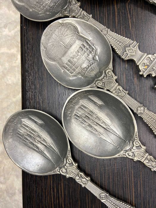 Ложки столові / чайні / олово / оловянні / Німеччина / оловянные