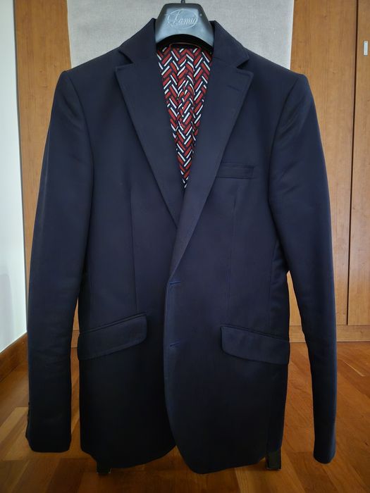 Casaco Blazer Homem Slim Fit EL GANSO Azul Navy - TAM 48 - Impecável!