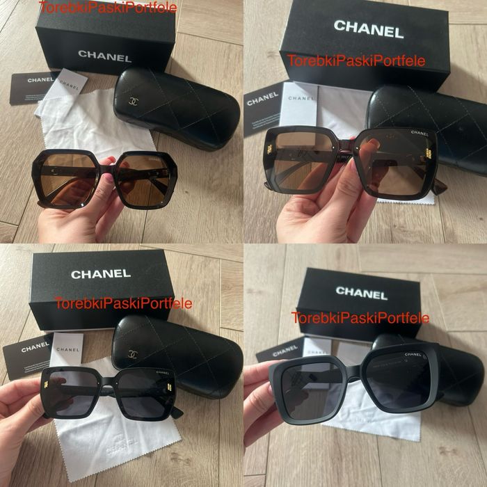 Nowe okulary przeciwsłoneczne Chanel - komplet.