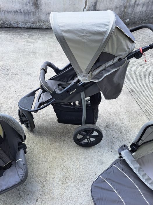 Carrinho de bebé trio Hauck 3 em 1, carrinho, alcofa e cadeira auto