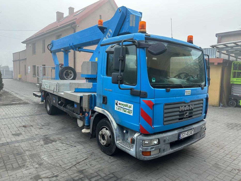 Zwyżka Knurów podnośnik koszowy wynajem od 12 do 35m z operatorem