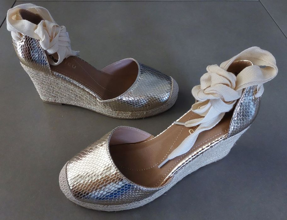 Alpargatas Cunha Douradas NOVAS