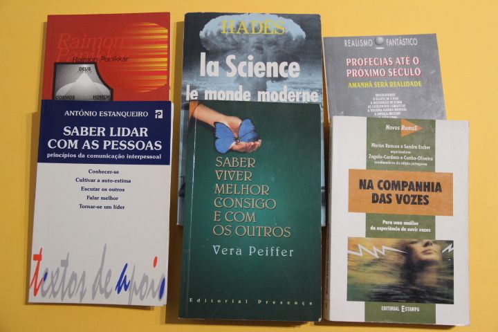 Livros sobre Astrologia, Religião, Comunicação, Profecias, Relaçõe etc